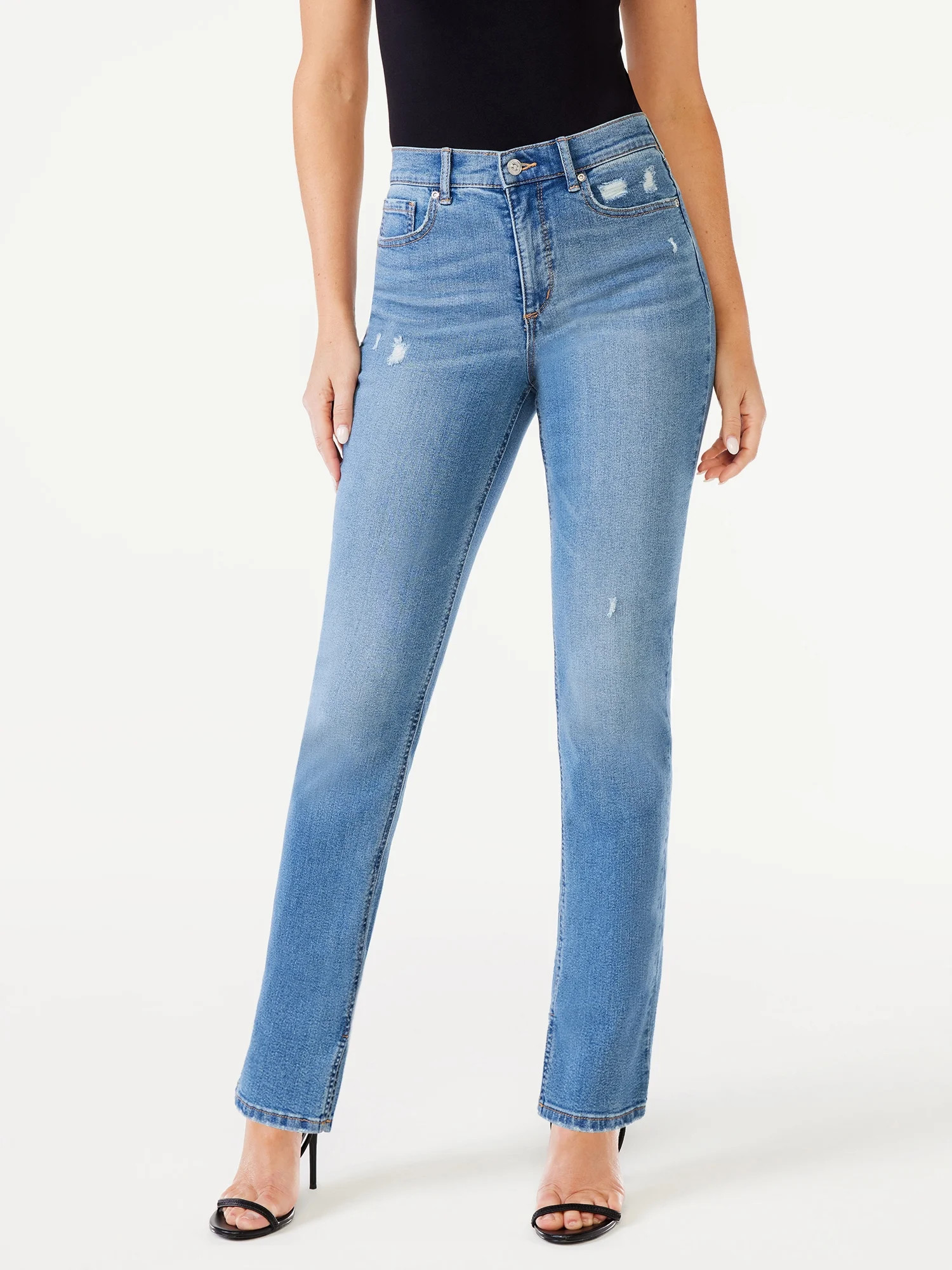 Sofia Jeans Women's Eden Slim Straight Super High Rise Classic 90s Jeans | Walmart (US)