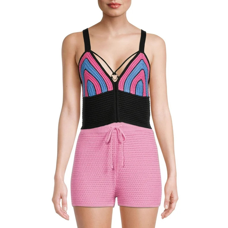 Madden NYC Juniors' Heart O Ring Crochet Top - Walmart.com | Walmart (US)