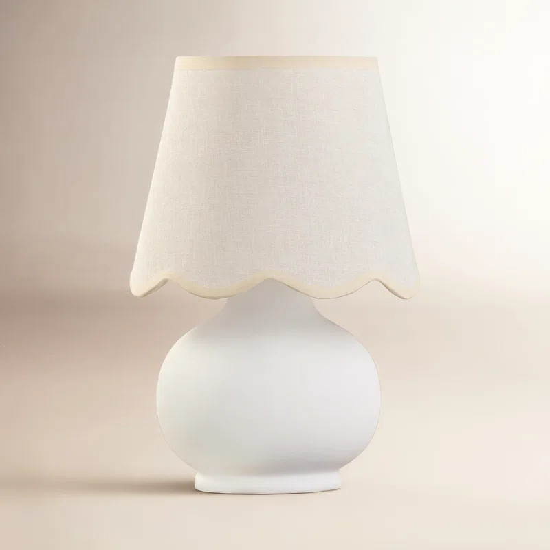 Momsen Coloured Scallop Shade Lamp | Wayfair North America