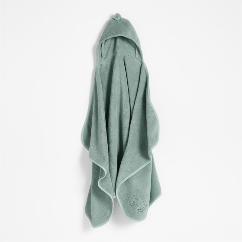 Nachi Organic Blue Hooded Personalized Kids Towel + Reviews | Crate & Kids | Crate & Barrel