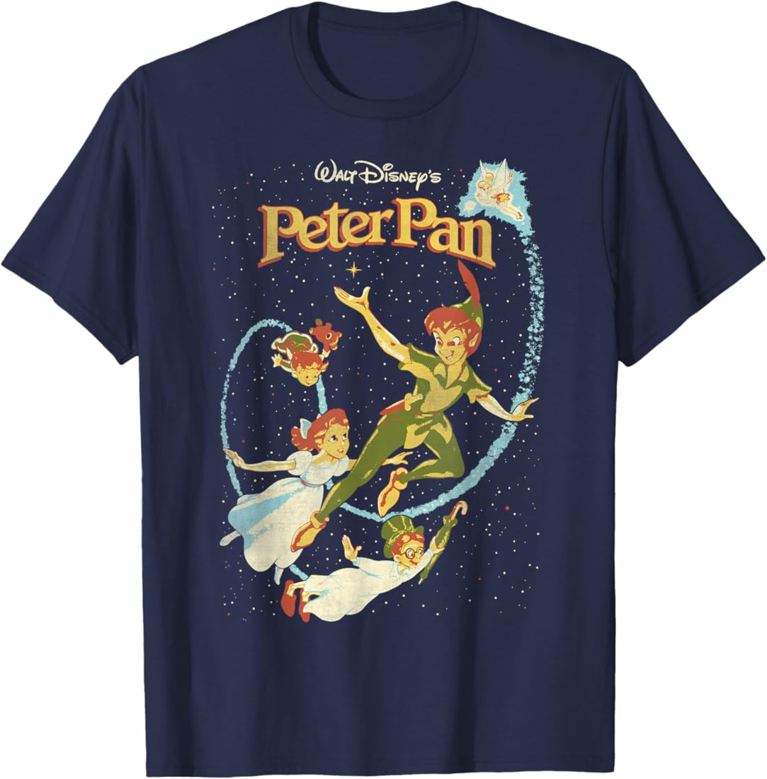 Disney Peter Pan Darling Flight Vintage Graphic T-Shirt T-Shirt | Amazon (US)