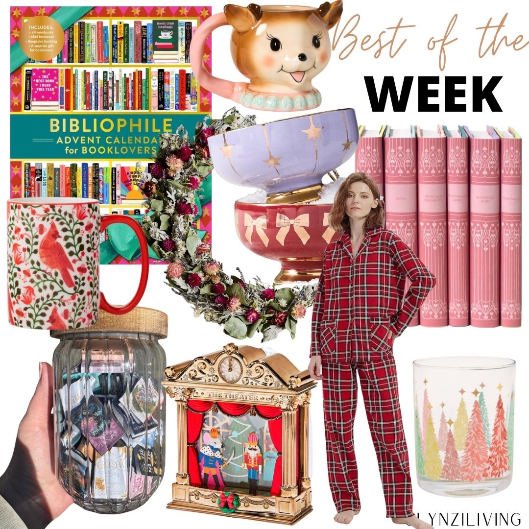 Best of the Week - the most clicked items of last week 

Home decor favorites, home finds, Christmas gifts, book advent calendar, holiday advent calendar, Christmas mug, reindeer mug, Christmas bowls, nut bowl, New York City ballet, Christmas wreath, dried floral wreath, cardinal mug, gifts for readers, presents for readers, book gifts, Nutcracker projector, Nutcracker ballet nightlight, christmas nightlight, Christmas pajamas, red flannel pajamas, Christmas drinkware, Christmas tree drinking glass, Jane Austen book set, pink book set, hardcover book set

#LTKHoliday #LTKHome #LTKCyberWeek
