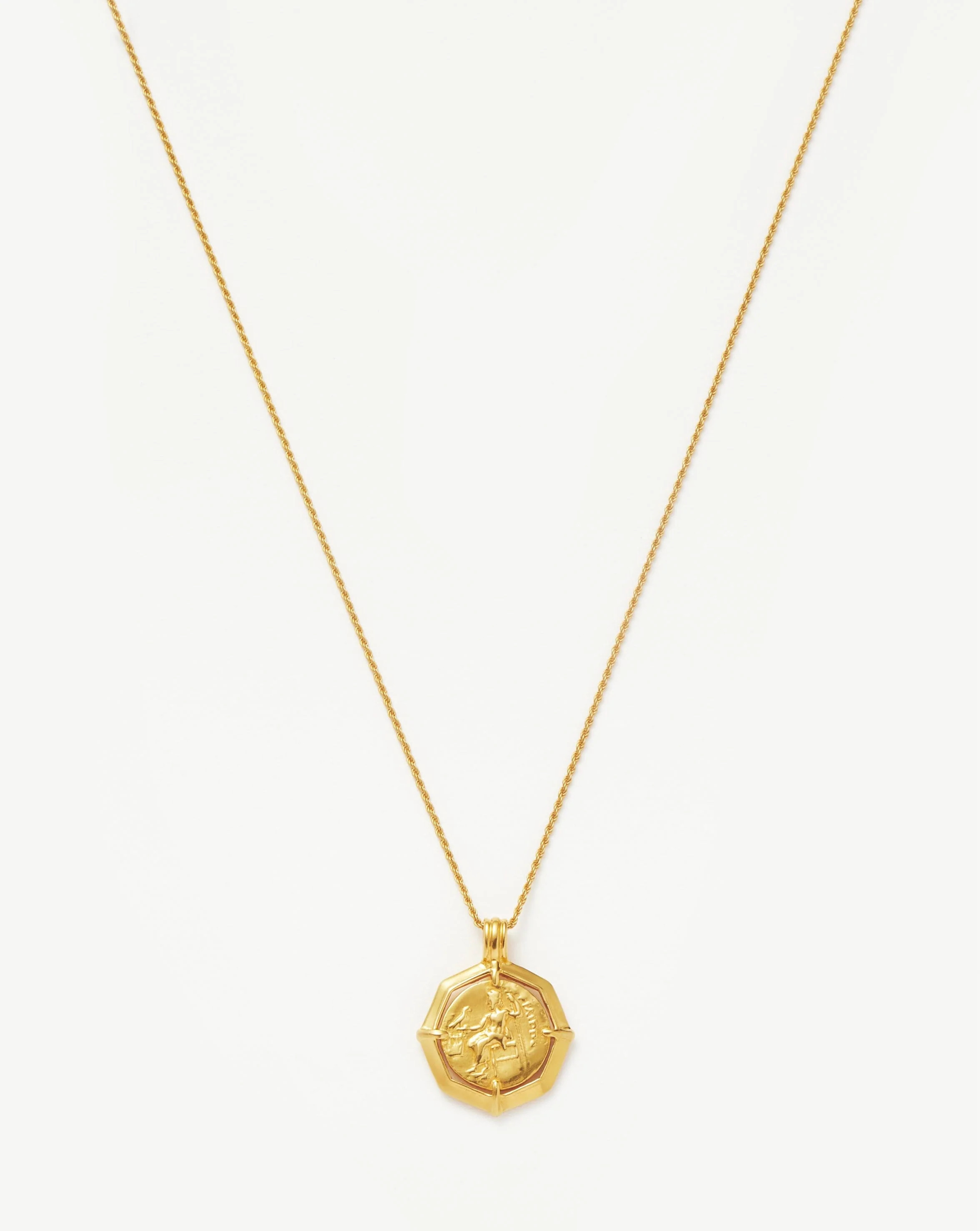 Lucy Williams Engravable Octagon Medallion Coin Necklace | 18ct Gold Plated | 18ct Gold Plated | ... | Missoma UK