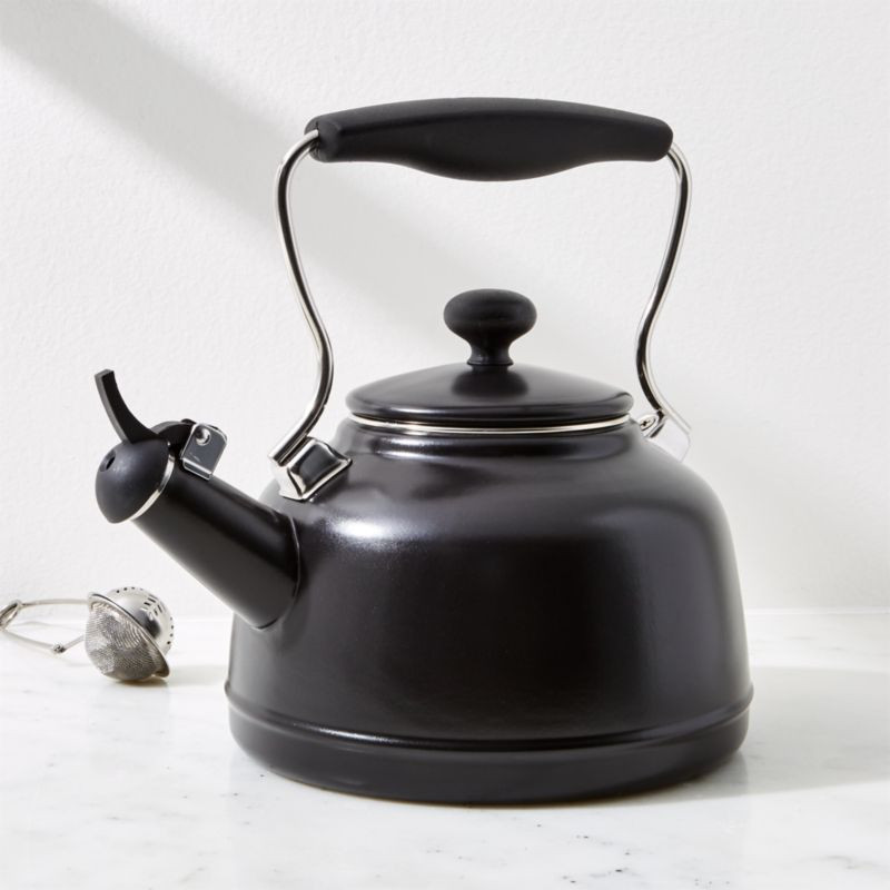Chantal Vintage Matte Black Tea Kettle + Reviews | Crate & Barrel | Crate & Barrel