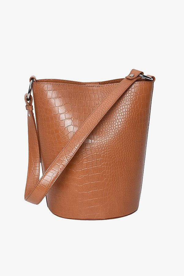 HYER GOODS | Bucket Bag Tan Croc | The Lobby