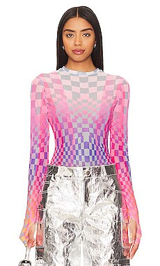 AFRM Kaylee Top in Grid Ombre from Revolve.com | Revolve Clothing (Global)