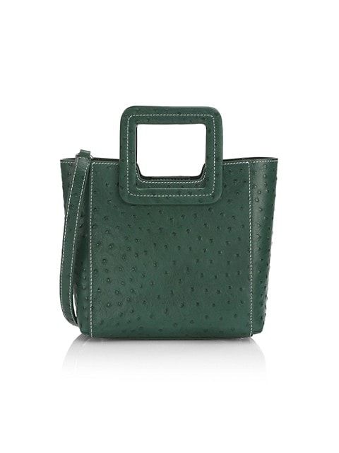 Mini Shirley Ostritch-Embossed Leather Tote | Saks Fifth Avenue