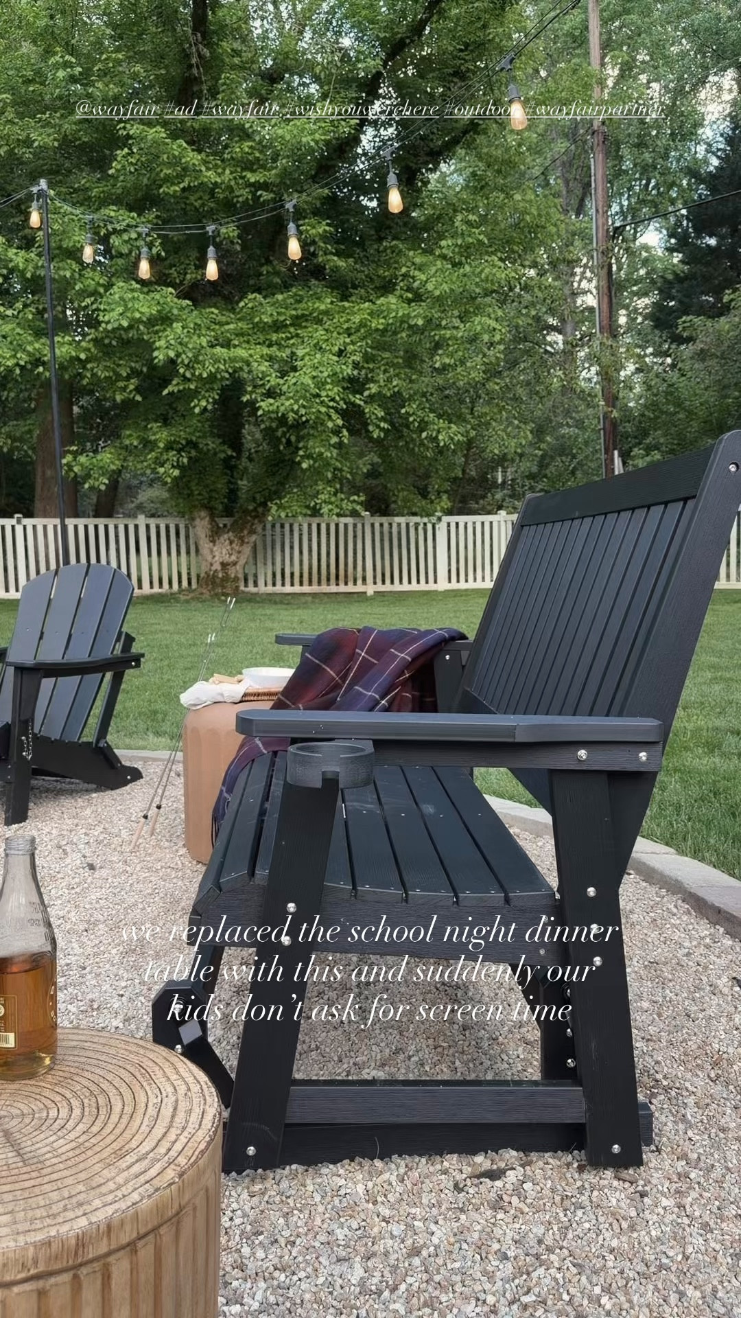 When the sun sets after 8pm and school nights begin to look like this…
Shop our bench glider and ice bucket table we got for our fire pit from @wayfair #ad #wayfairpartner #wayfair #wishyouwerehere #outdoor


#LTKHome