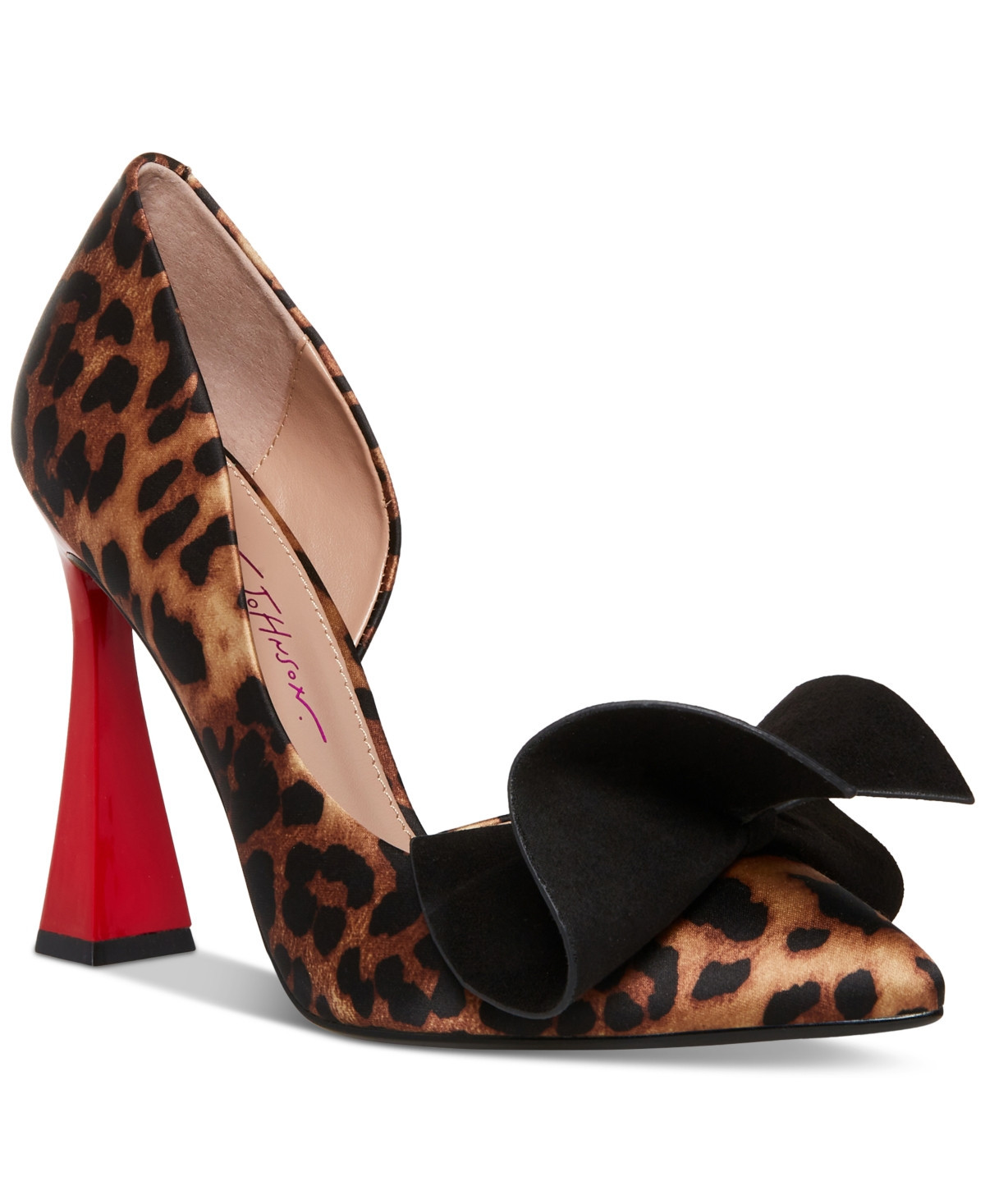 Betsey Johnson Women's Nobble Sculpted Bow Pumps - Leopard Floral | Macy's