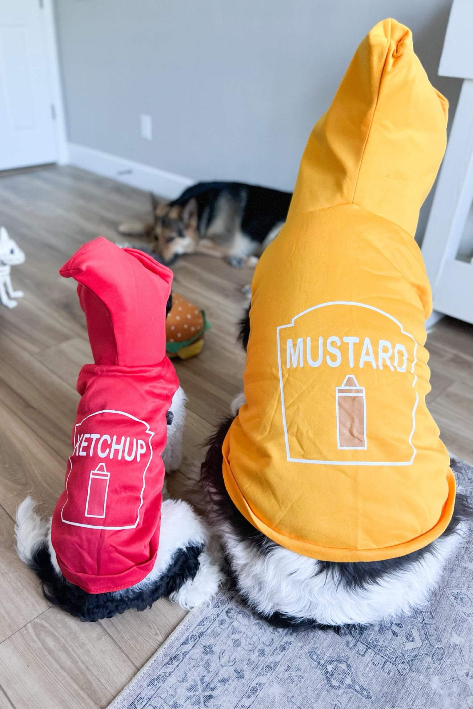 Mustard shop dog costume