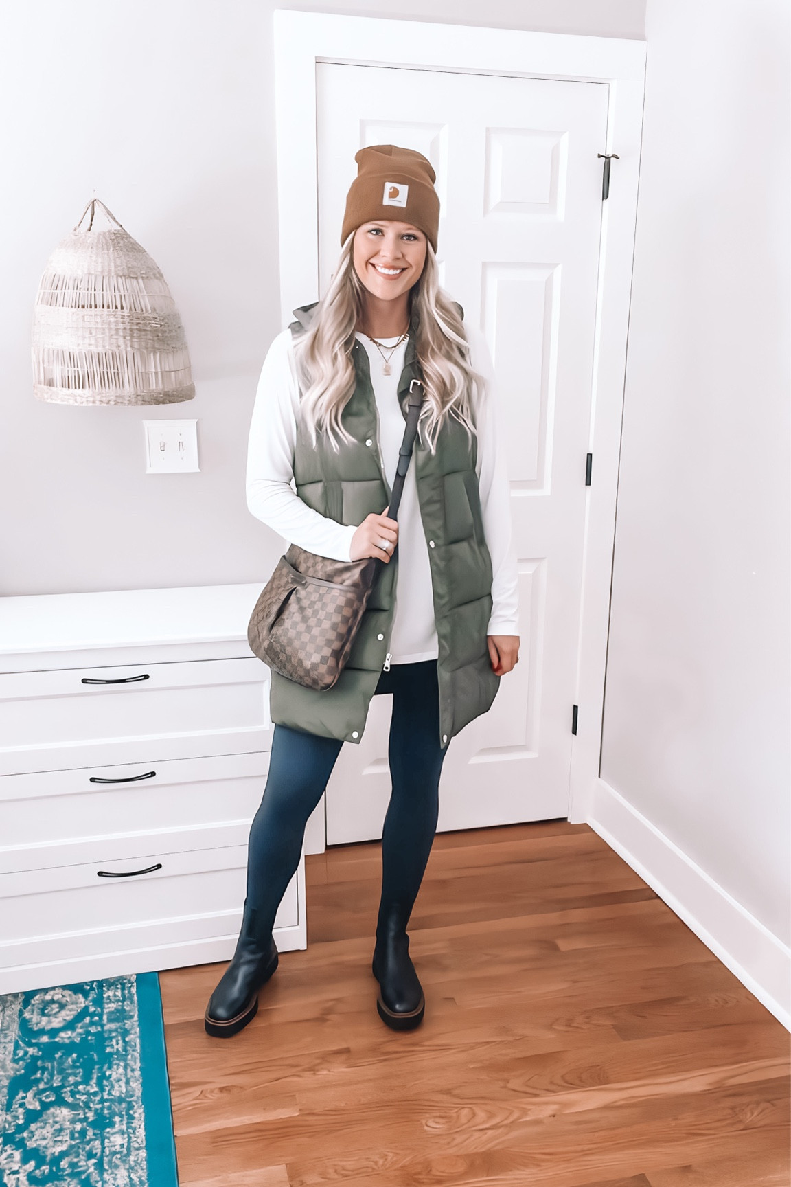 And here it is… my #1 bestseller of 2024! ⭐️ This puffer vest is so versatile and so warm! I love that is has the extra length and has a removable hood! Paired it with my favorite no front seam leggings, white tee, and a Carhartt beanie!

Vest - small 
Tee - medium
Leggings - small
Boots - TTS

#amazonfashion #amazonfashionfinds #amazonfinds #casualstyle #casualoutfits #casualoutfitideas #neutralstyle #momstyle #momsofinstagram #styleover30 #datenightstyle #datenightoutfit #tallfashion #winterstyle #winterfashion #winteroutfitideas

#LTKSaleAlert #LTKFindsUnder50 #LTKStyleTip