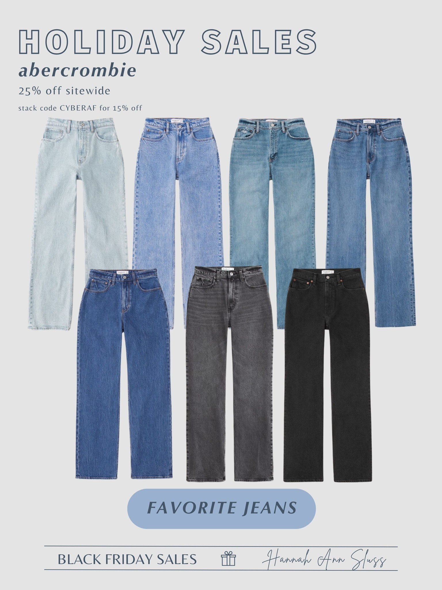 My all time FAVORITE abercrombie denim! I get the curve love 90s relaxed jean. The key is “relaxed”!! I wear a size 25. Use code CYBERAF 

#LTKCyberWeek #LTKGiftGuide #LTKsalealert