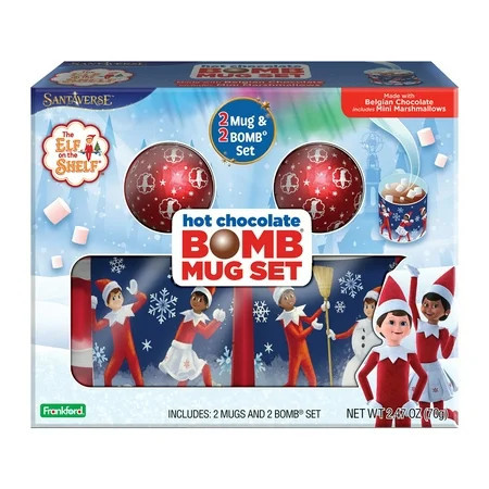 Elf on The Shelf Mug with Hot Chocolate BOMB 2 Pack Gift Set by Frankford, 2.47oz | Walmart (US)