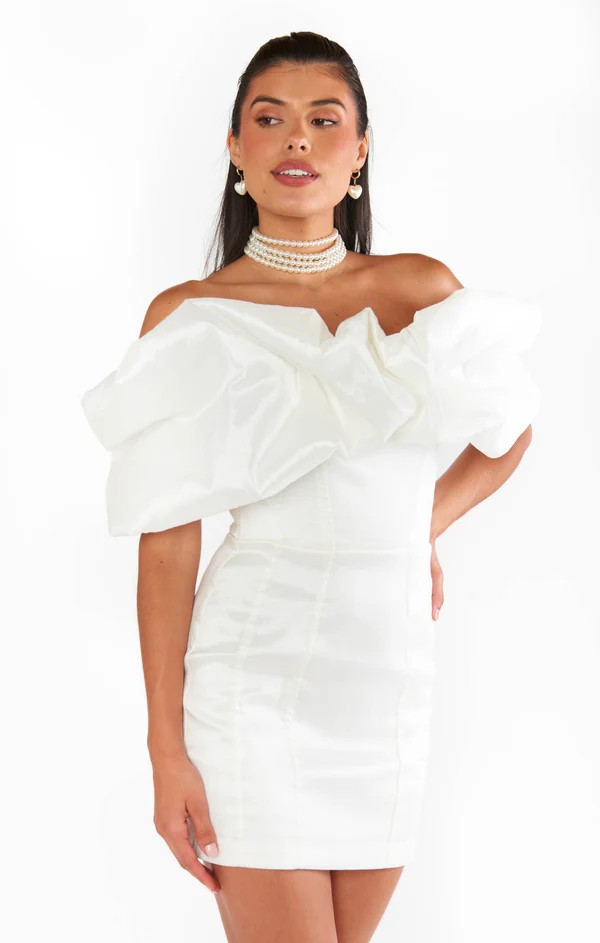 Major Drama Dress ~ White Taffeta | Show Me Your Mumu