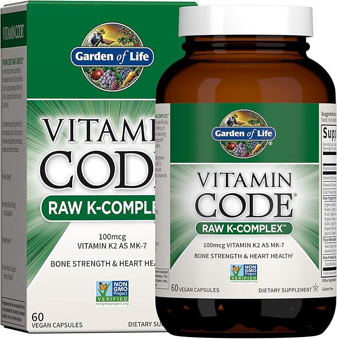 Garden of Life Vitamin K2 and K1, Vitamin Code Vegan K Complex Vitamin for Bone Strength and Hear... | Amazon (US)