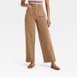 Womens's Highest-Rise Sailor Straight Jeans - Universal Thread\u2122 Brown 4 | Target