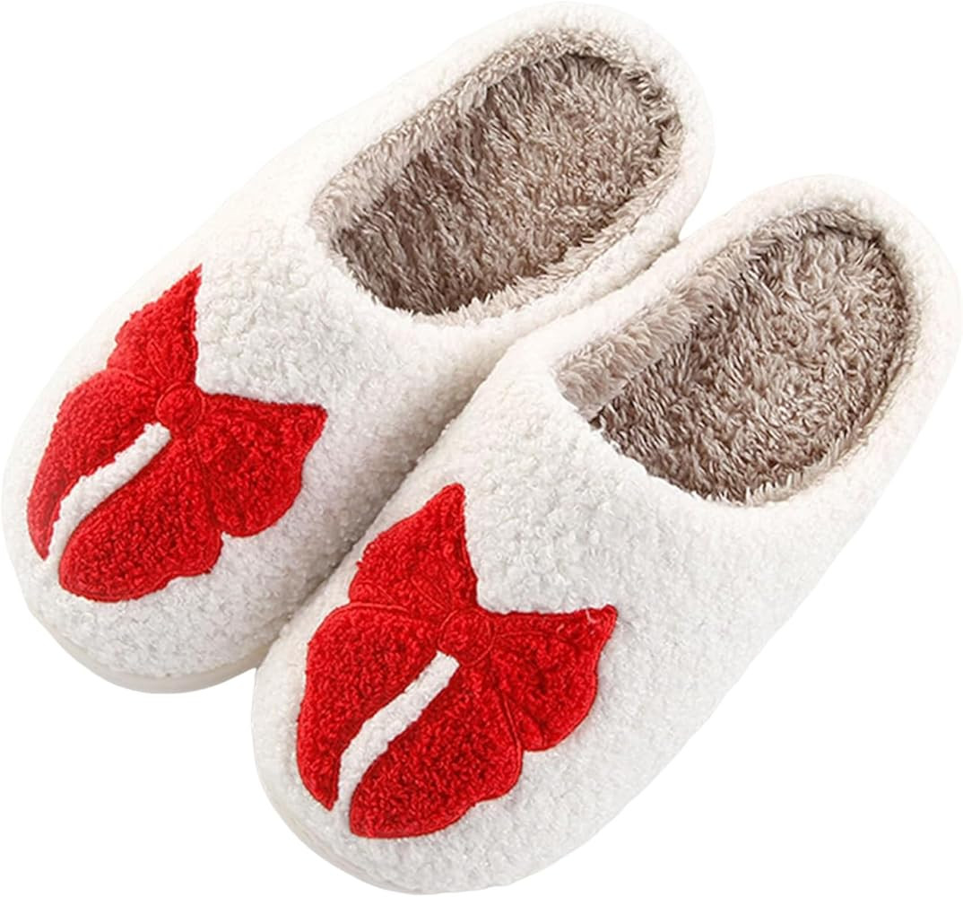 Women's Men's Plant Slippers Flowers Slippers Embroidered Daisy Slippers Cute Plush Funny Fluffy ... | Amazon (US)