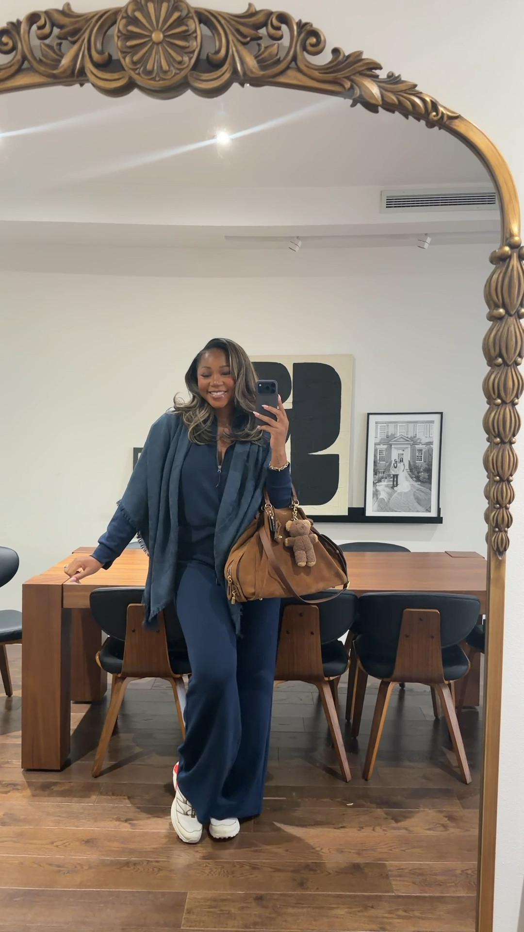 Large top large tall bottoms. Bag is coach rogue 40 

#LTKTall #LTKootd #LTKMidsize