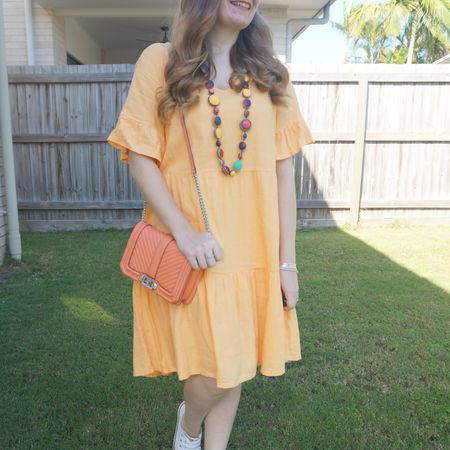 Orange and yellow with my Kmart linen dress and peach Rebecca Minkoff small love bag 🧡💛

#LTKaustralia #LTKitbag