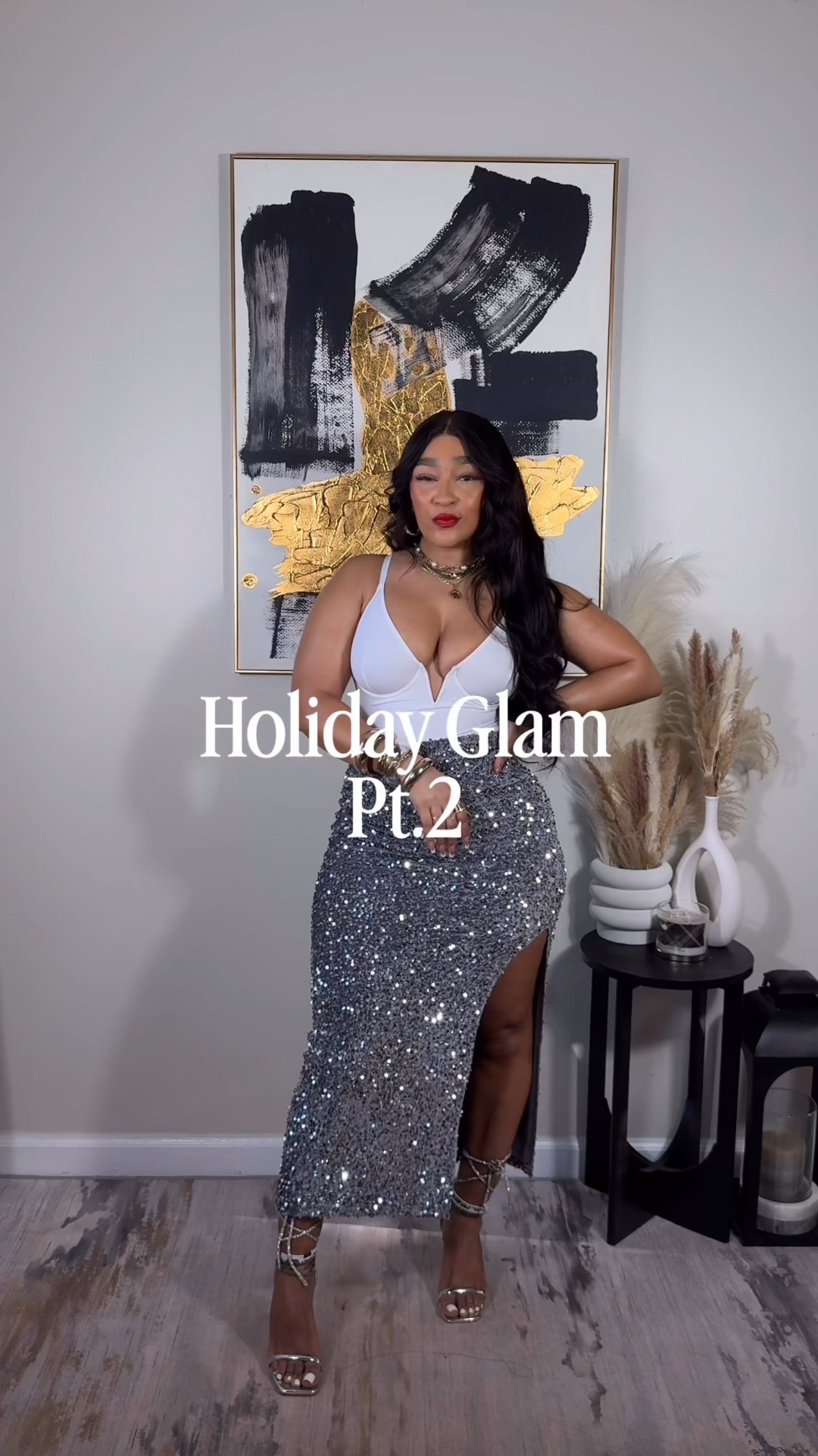 A little sparkle, a little leg, and a whole lot of confidence. Here’s a timeless holiday look. This sequin skirt is such a versatile and classic piece. You can pair it with a sweater or long sleeve top for a more modest look. This skirt has super stretch. I stayed TTS but you cld go down a size, if you like it to be more on the fitted side. 

Everything medium: 

#LTKHoliday #LTKFindsUnder50 #LTKootd