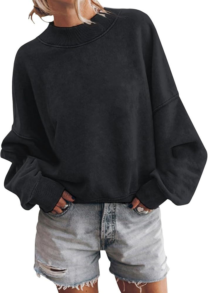 Gchanao Women's Long Sleeve Crew Neck Oversized Sweatshirt - Spring Fall Casual Loose Fit Plus Si... | Amazon (US)