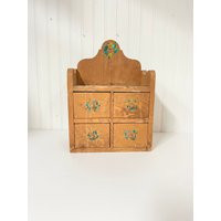 Antique Spice Cabinet, Wood Drawer, Vintage Spice Box, Apothecary Drawers, Jewelry Knobs | Etsy (US)