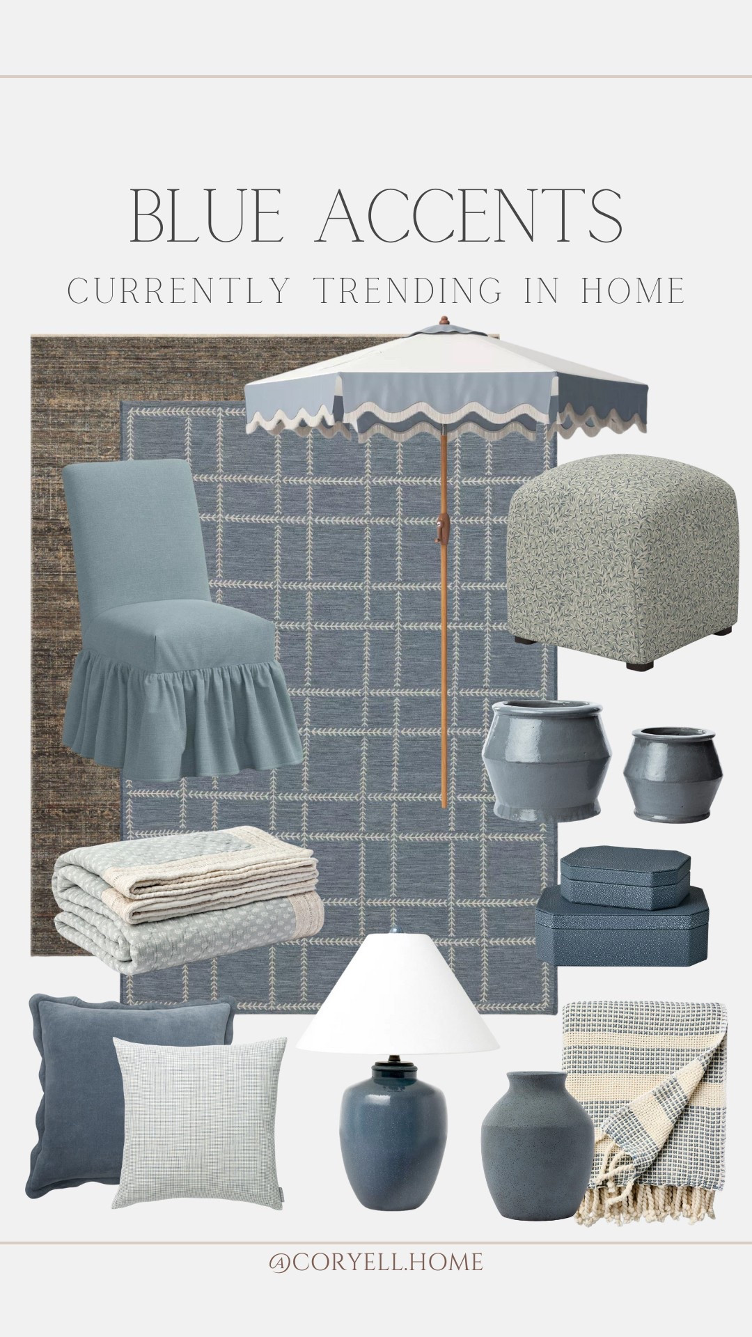 Blue accents I am loving! Blue is trending right now in home and fashion, and I’m loving these accents. Whether you go small with some vases, or commit with a larger furniture piece, all of these options are beautiful. 

#LTKHome #LTKStyleTip