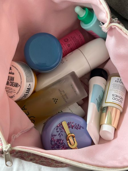 Recent skincare I’m loving - packing for a quick trip! These bags are my FAVES also I have bought so many, use for travel/makeup/skincare! 

#LTKbeauty