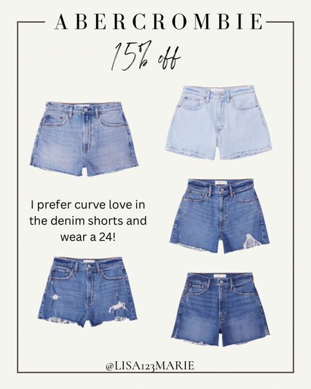 Abercrombie mom shorts on sale! Abercrombie Denim shorts. Casual outfit. Vacation outfit. 

*I prefer the curve love in these, which gives you an extra 2 inches in the hips/thighs. I wear a 24 in this style. 

#LTKSale #LTKtravel #LTKFind