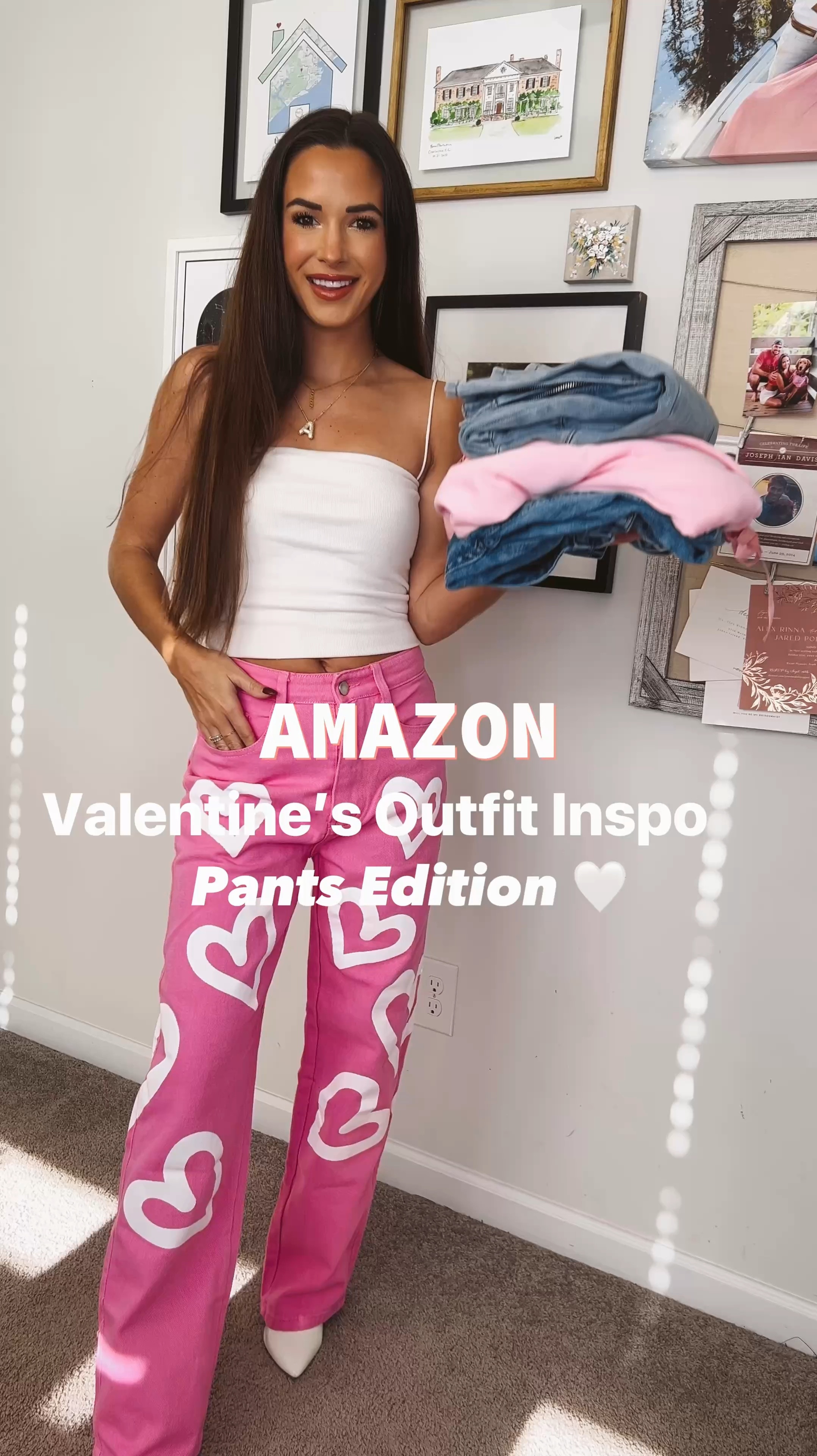 Valentines outfit Inspo 🤍 
Pink jeans: XS
Bow Jeans: size 26
Pink sweatpants: XS
Heart denim: Small 



#LTKFindsUnder50 #LTKSeasonal #LTKPetite