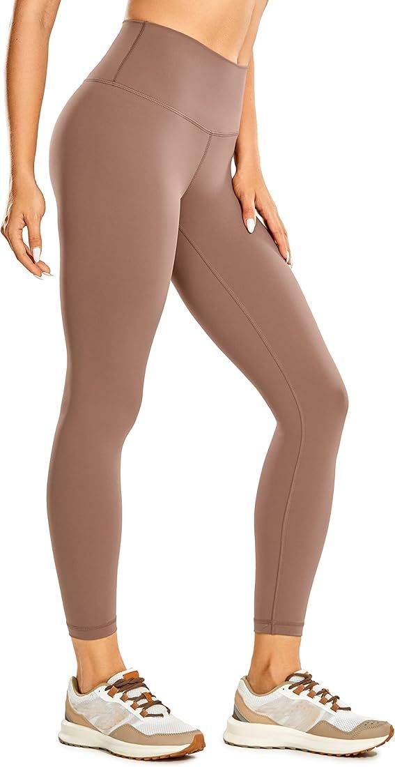 CRZ YOGA Women's Hugged Feeling Compression Leggings 25 Inches - Thick High Waisted Tummy Control... | Amazon (US)