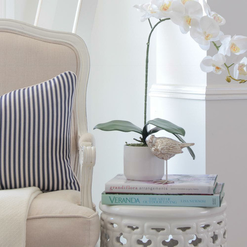 Ticking Stripe Rectangular Linen-Blend Cushion Cover | Temple & Webster AU