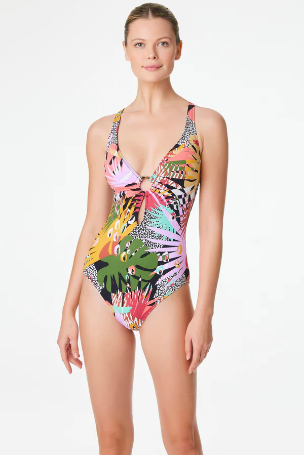 Let's Get Loud Plunge One Piece Swimsuit | Bleu Rod Beattie