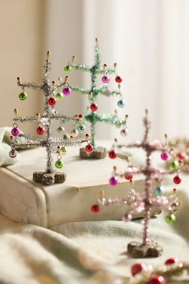 Mini Tinsel Trees, Set of 3 | Anthropologie (US)