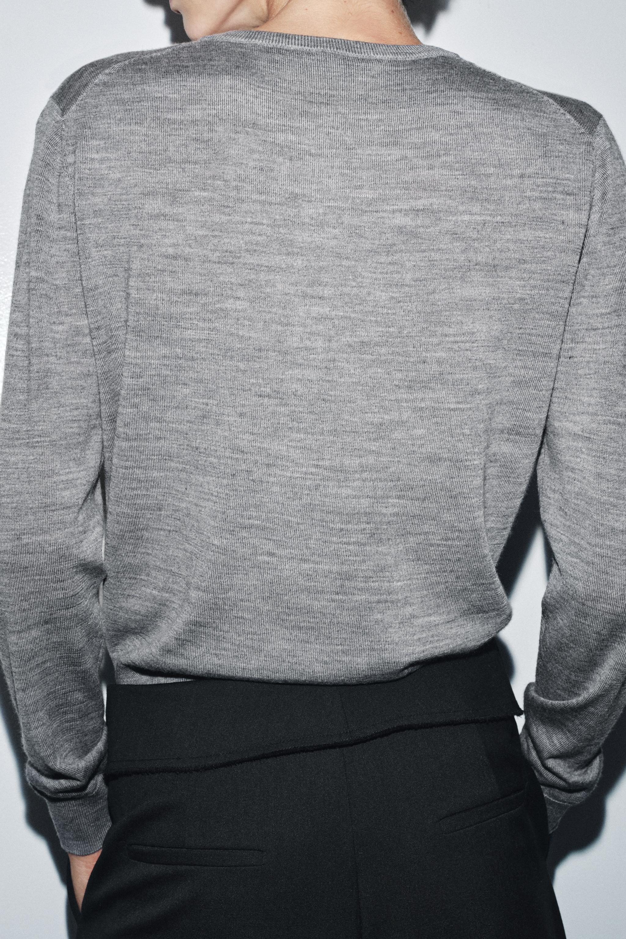 100% WOOL PLAIN KNIT JACKET | Zara US