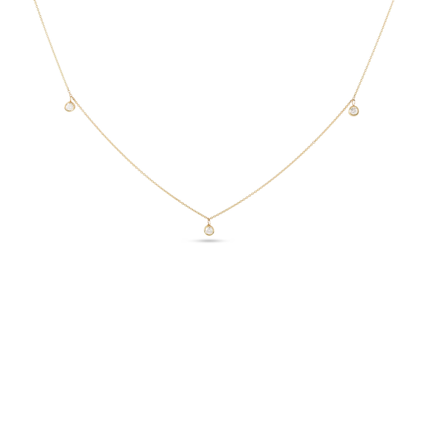 Three Diamond Choker Necklace | Stone & Strand