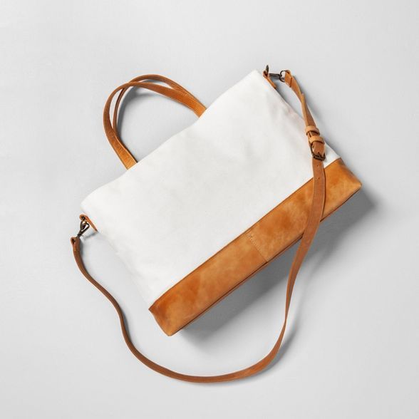 Sour Cream Satchel with Crossbody Strap - Hearth & Hand™ with Magnolia | Target