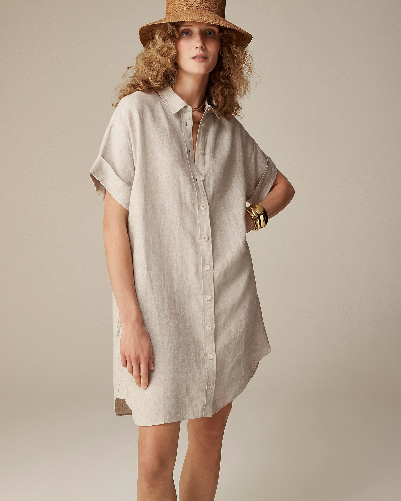 Capitaine shirtdress in linen | J. Crew US