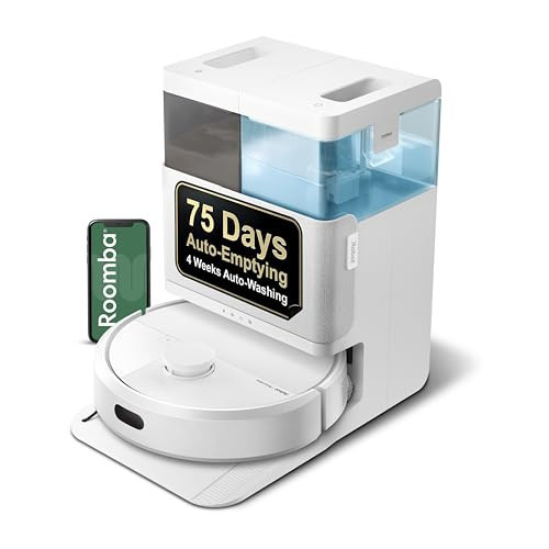 iRobot Roomba Plus 405 (G185) Combo Robot Vacuum & Mop with AutoWash Dock - Spinning Mop Pads, Self-Empties, Pad Washing & Drying, Self-Cleaning, Pad-Lift, LiDAR Navigation | Amazon (US)