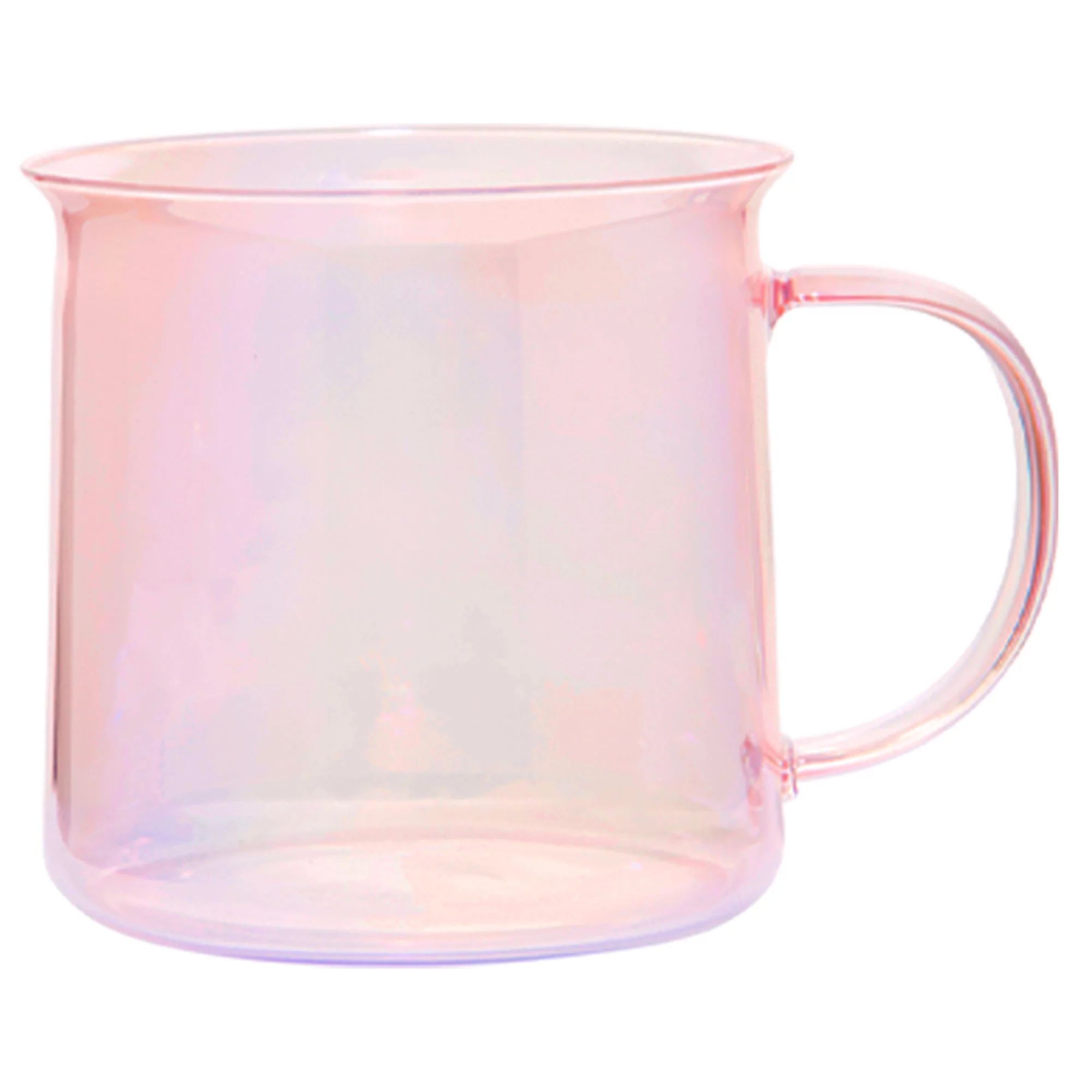 Mainstays Pink Camp Glass 18 fl oz Mug, Heat-Resistant Borosilicate Glass | Walmart (US)