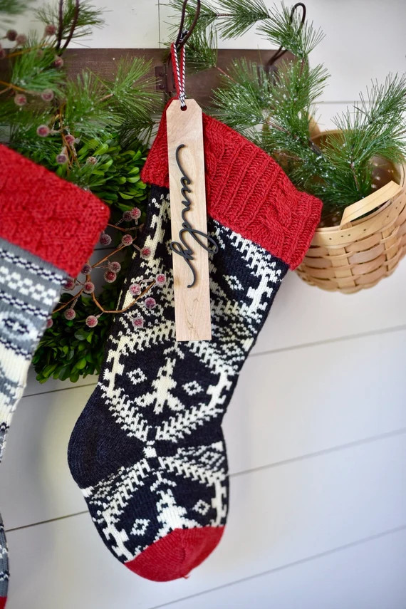 Stocking Tags, Name Tags, Place setting, Place card, Christmas ornament, Holiday signs, Farmhouse... | Etsy (US)