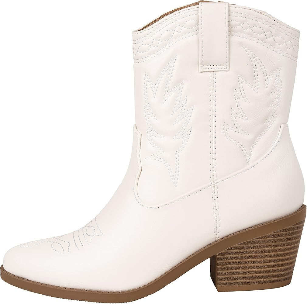 KAYDAY ~ COLIN ~ Women's Western Cowboy Cowgirl Stitched Ankle Boots | Amazon (US)