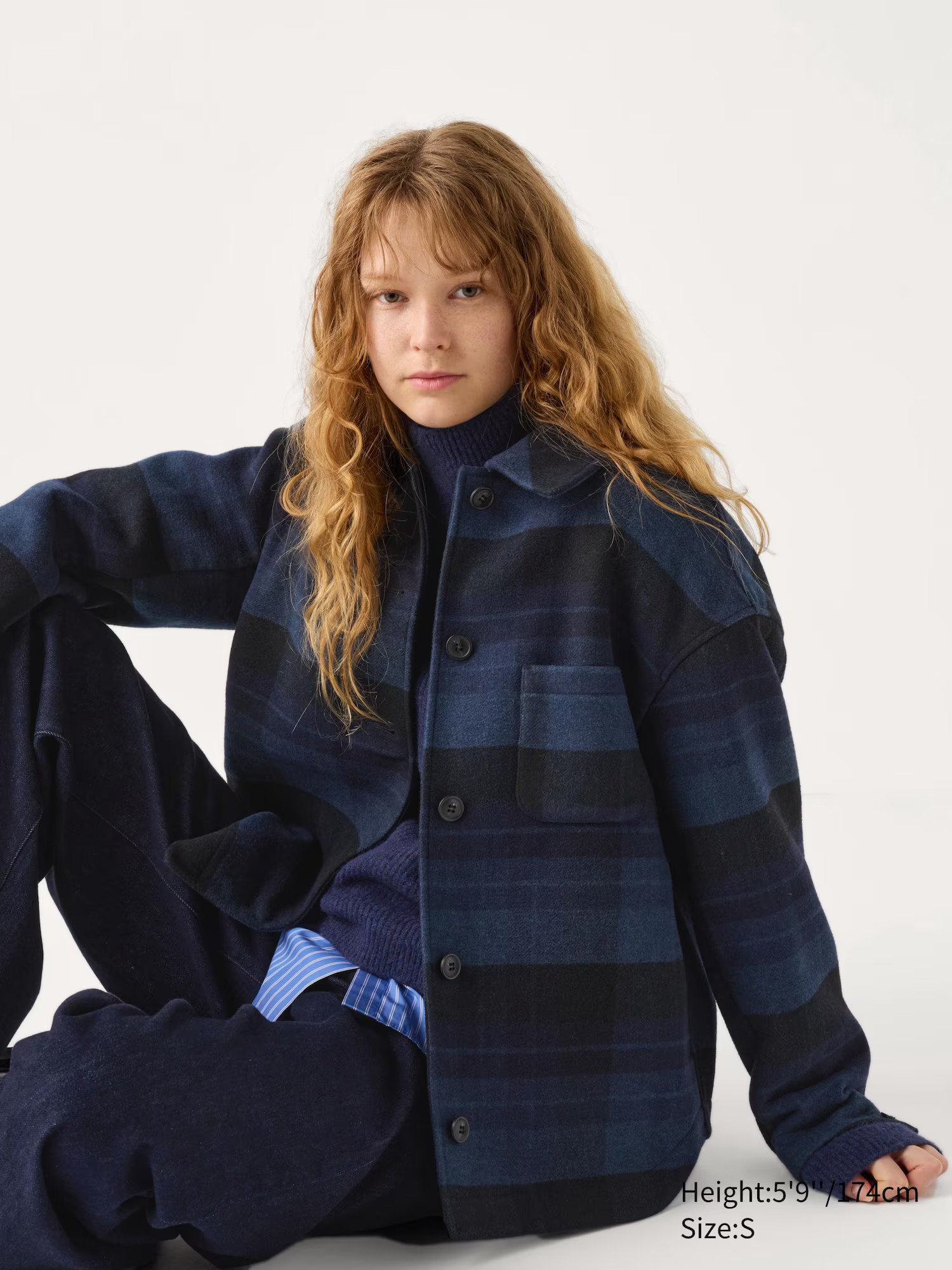 Oversized Short Jacket | Checked | UNIQLO (US)
