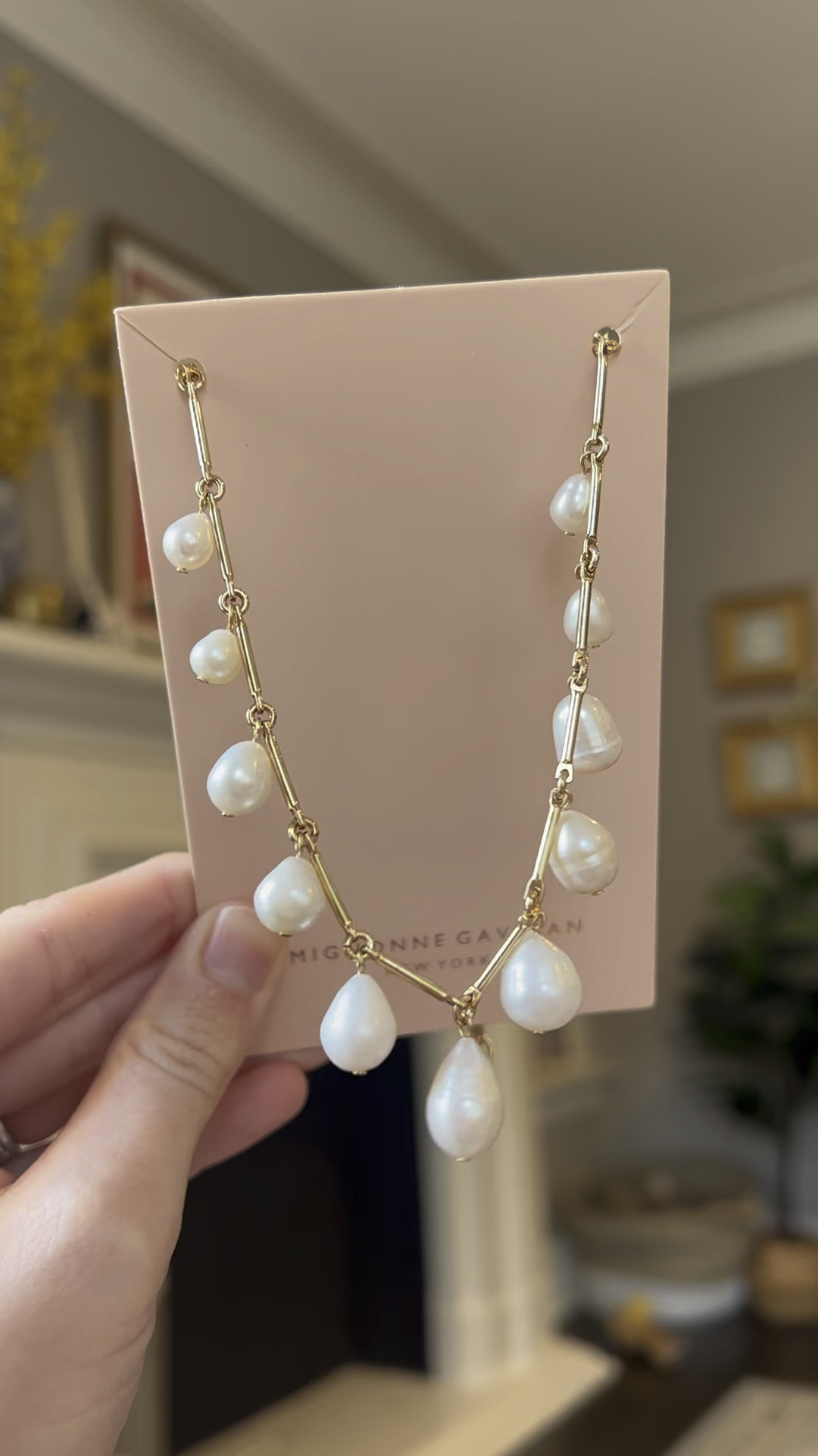 Allegra Pearl Necklace - Gold