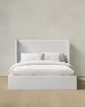 100% Linen Wingback Bed | Quince