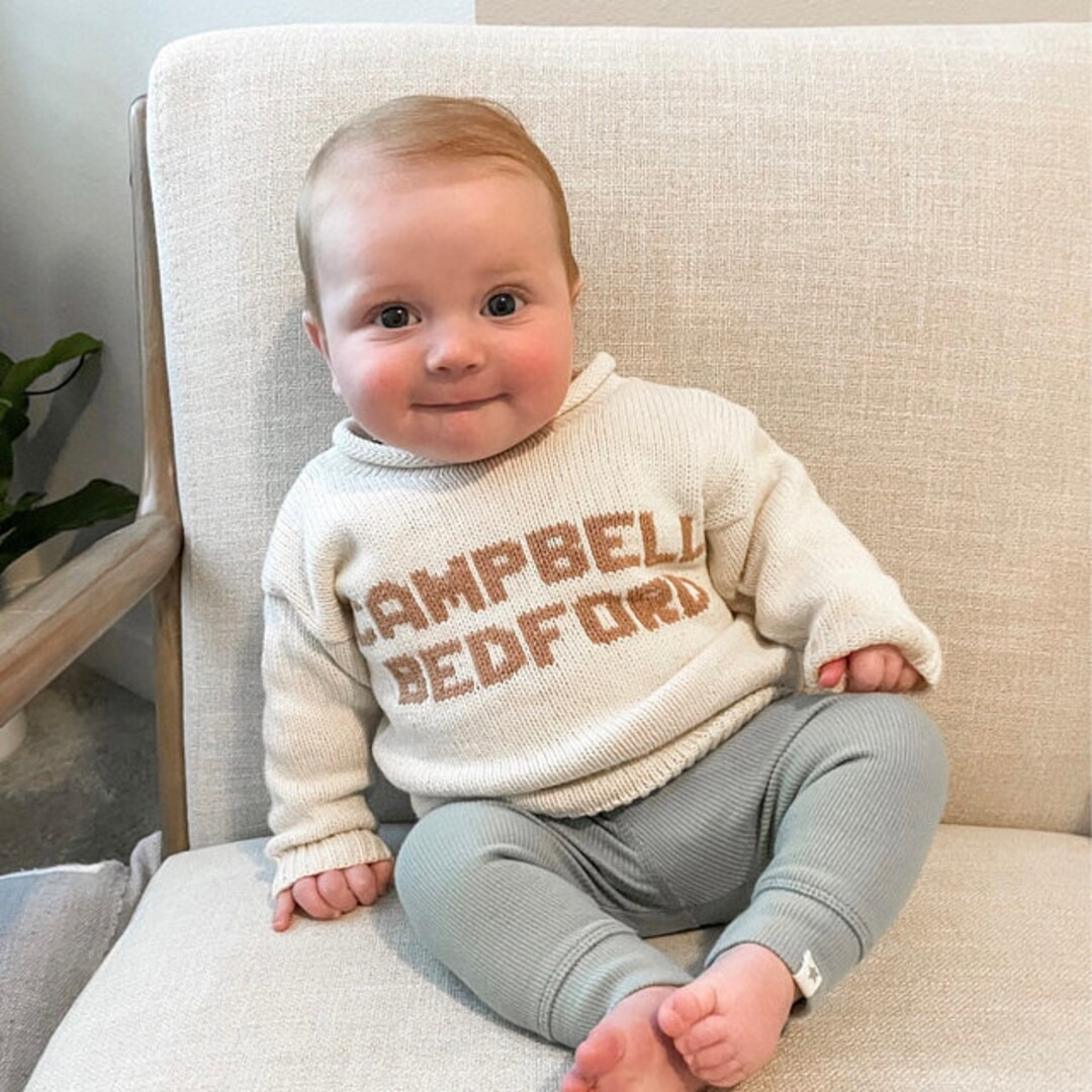 Classic Ribbed Pullover with Name or Monogram | Etsy (US)