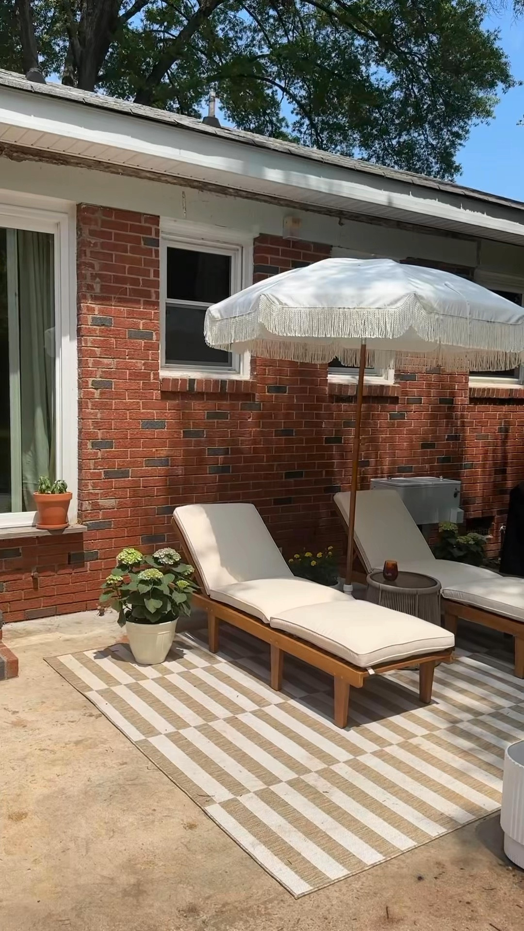 Transforming my ugly unaesthetic back patio into something I love!! 🤍 

#LTKStyleTip #LTKHome #LTKSeasonal