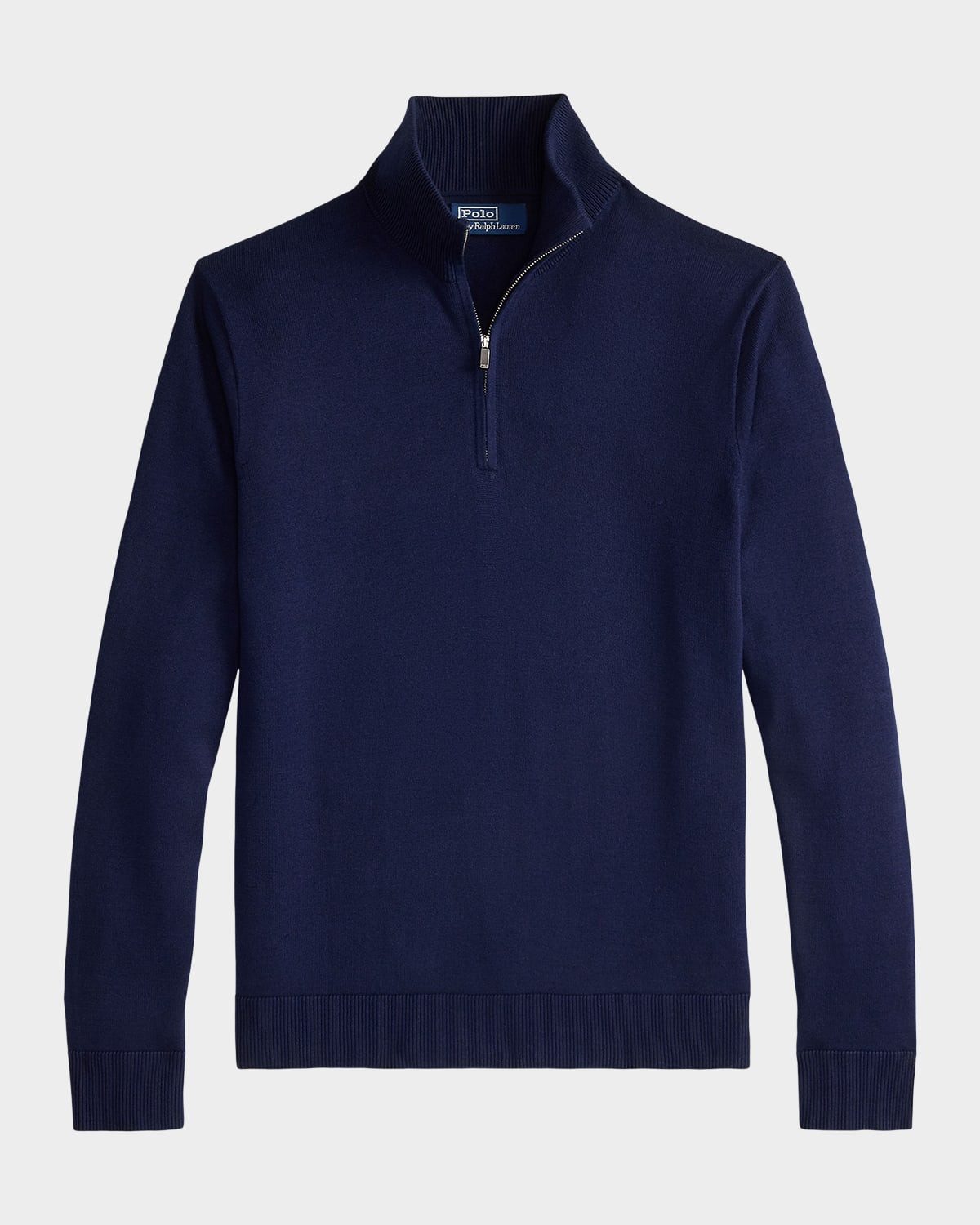 Men & apos;s Combed Cotton Mock-Neck Quarter-Zip Sweater | Neiman Marcus