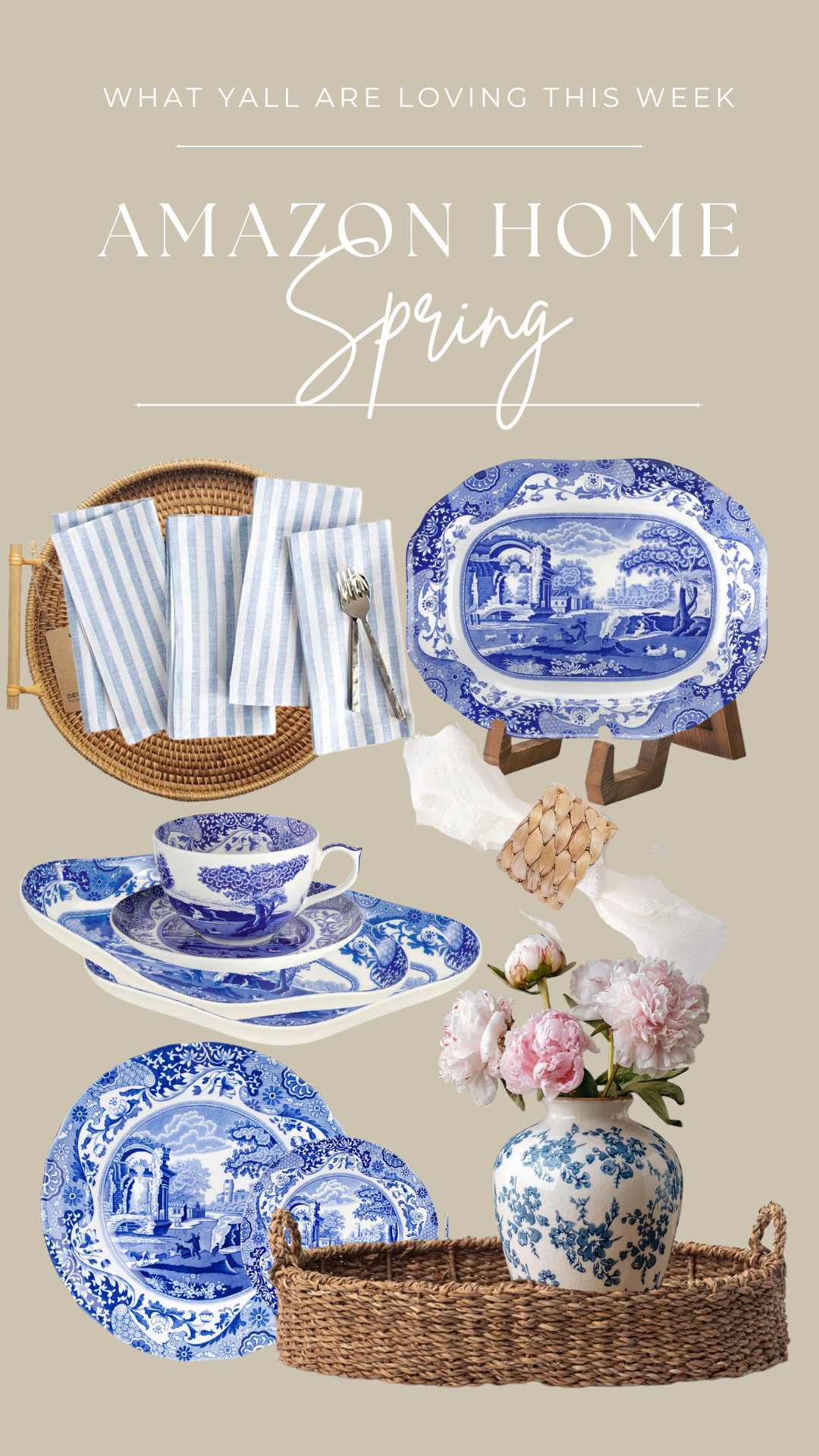 The trends I'm loving for spring: Chinoiserie, blues and wicker. So classic but fresh. 

•
•
•
Spring home decor, blue and white vases, chinoiserie, French toile, framed canvas wall art, target home, Amazon finds, kitchen dining sets, faux florals, terracotta vases, living room styling, coffee table styling, entryway table, hydrangeas  

 

#LTKHome