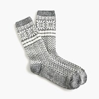 Trouser socks in snowflake Fair Isle | J. Crew US